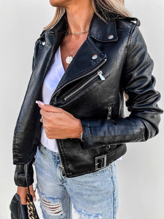 Elegante Lederjacke für Frauen