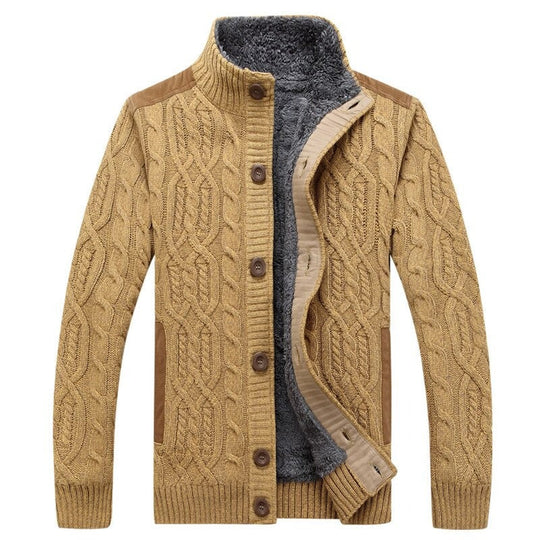 Warme Zopfstrickjacke für Männer