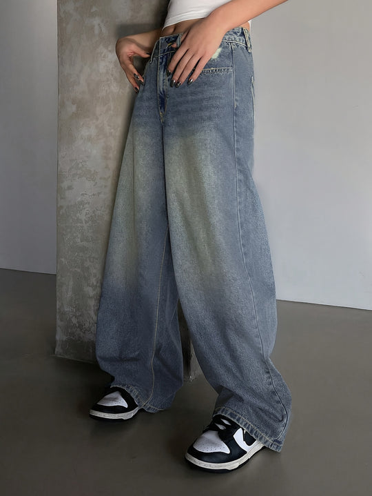Baggy Jeans Damen | Locker Geschnitten Mit Weitem Bein