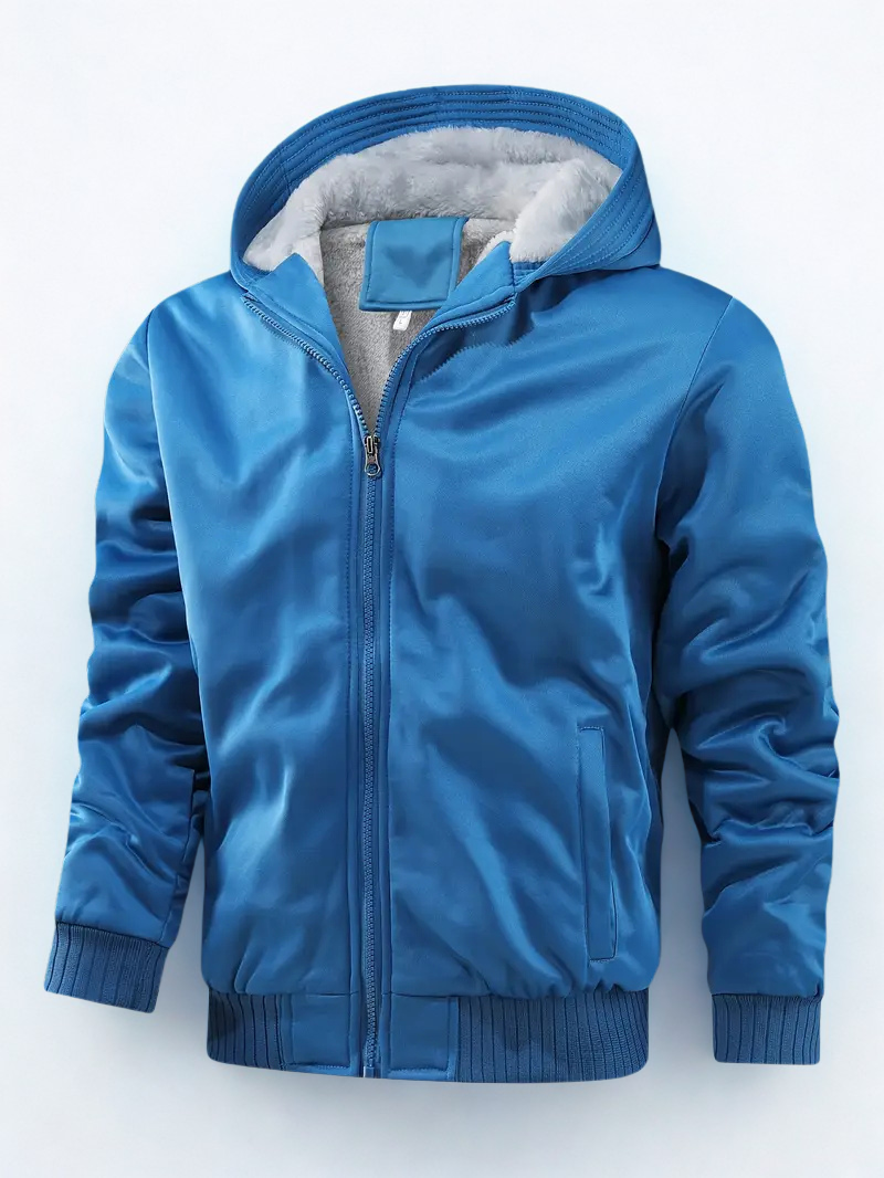 Herren Freizeitjacke mit Fleecefutter | Kapuze Reißverschluss