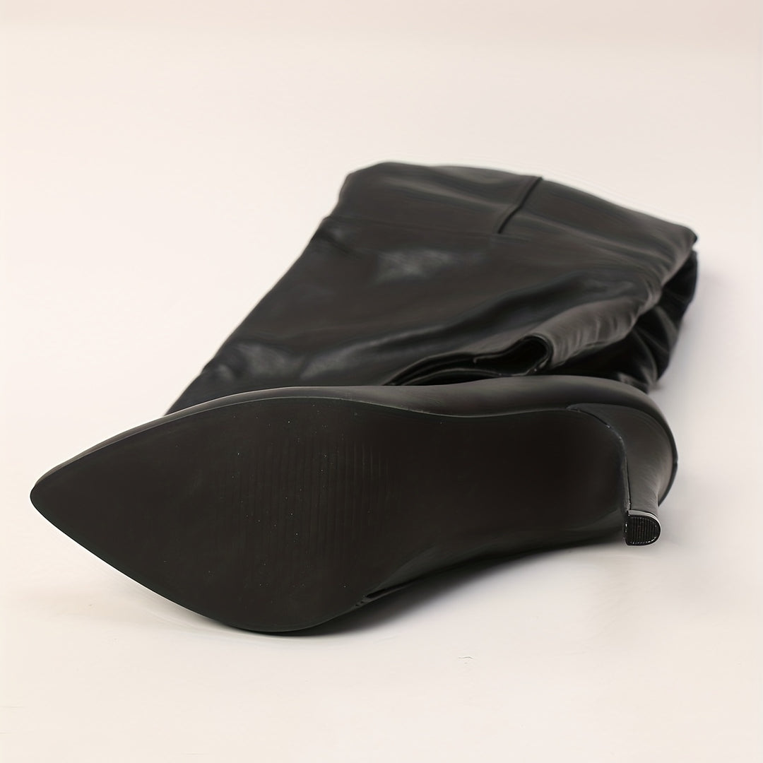 Overknee Stiefel Damen | Eng anliegender Schaft mit Hohem Absatz