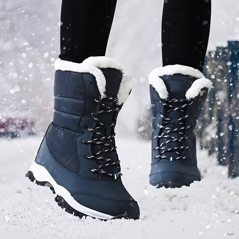 Winterschuhe Damen Stiefel | Schnürung mit Knöchelhohem Schnitt