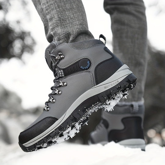 Winterschuhe Herren | Schnürstiefel Mit Hohem Schaft Und Innenfutter