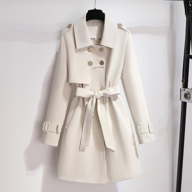 Trenchcoat Damen Elegant | Übergangsmantel Knielang