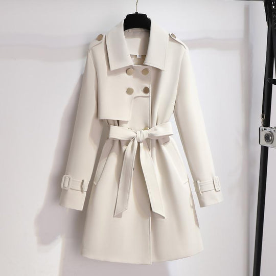 Trenchcoat Damen Elegant | Übergangsmantel Knielang