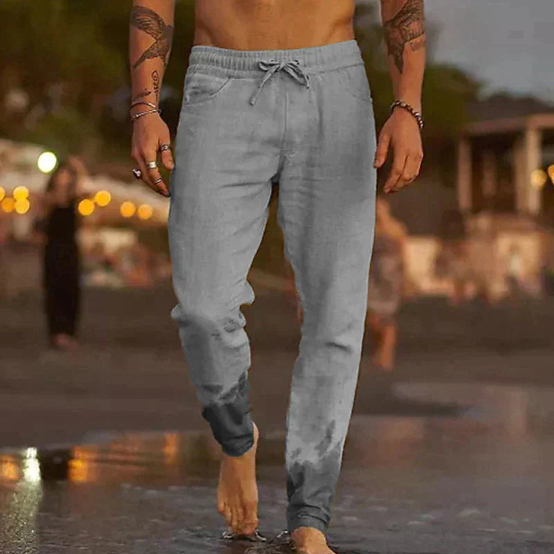 Leinenhose mit Kordelzug für Herren
