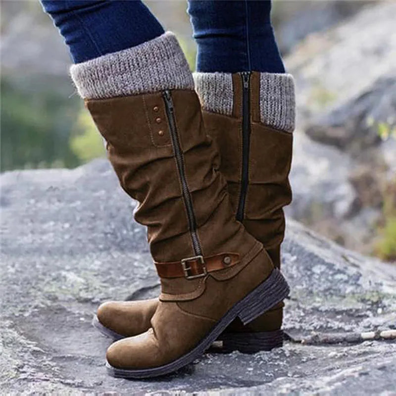 Damen Winter Stiefel | Outdoor warm hoch mit Absatz