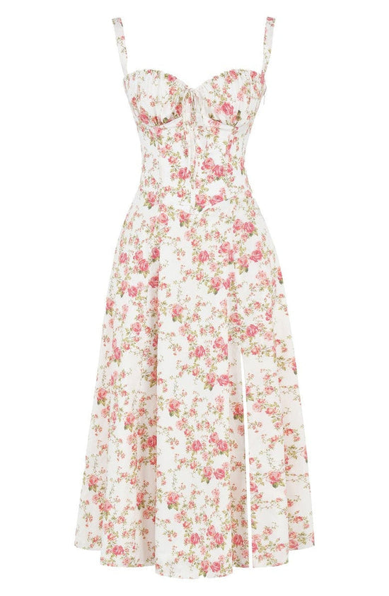 Ärmelloses Sommerkleid mit Schlitz für Damen
