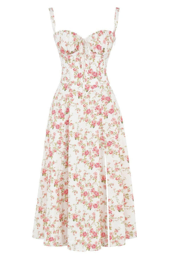 Ärmelloses Sommerkleid mit Schlitz für Damen