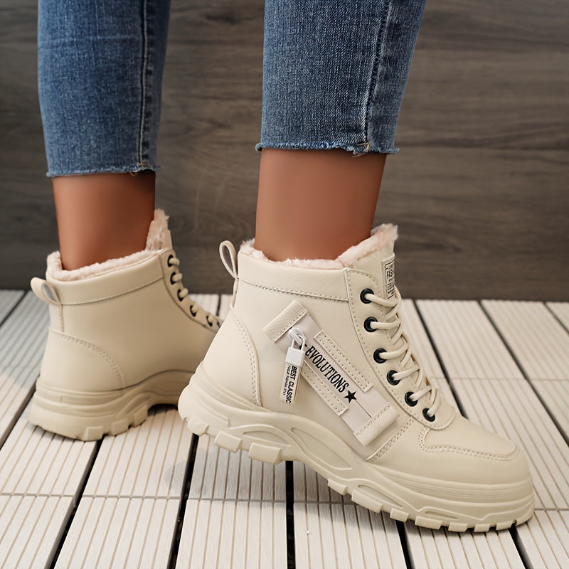 Winterschuhe Damen Stiefel | High-Top mit Schnürung