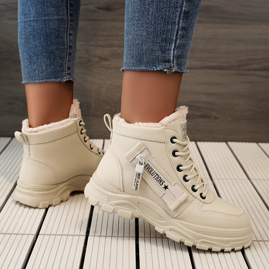 Winterschuhe Damen Stiefel | High-Top mit Schnürung