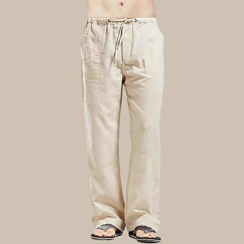 Kordelzug Leinen-Sommerhose für Herren