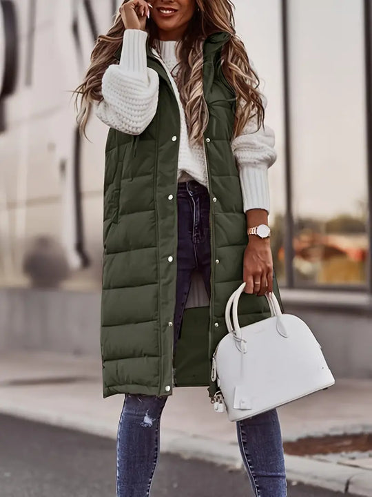 Ärmellose Jacke mit Kapuze für Frauen