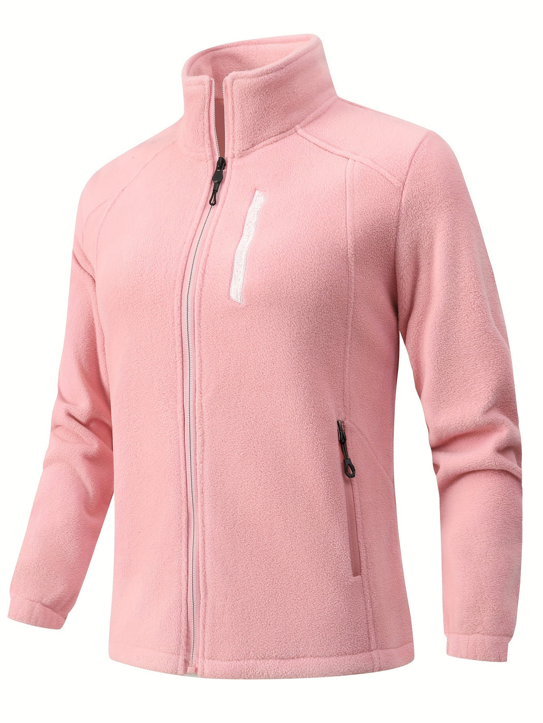 Damen Reißverschluss Fleecejacke | Hoher Kragen Freizeit