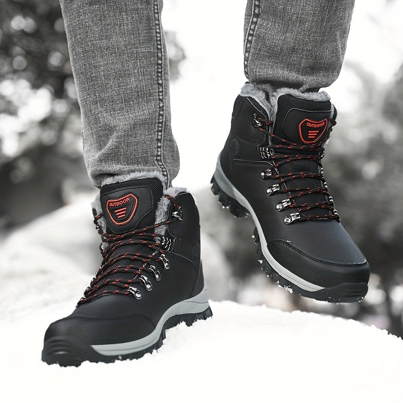 Winterschuhe Herren | Schnürstiefel Mit Hohem Schaft Und Innenfutter