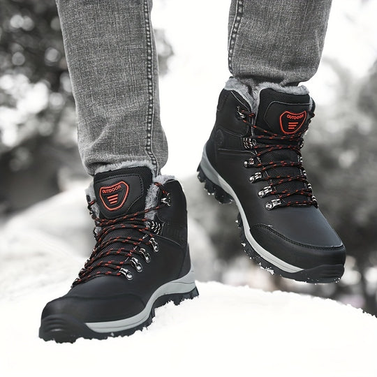 Winterschuhe Herren | Schnürstiefel Mit Hohem Schaft Und Innenfutter