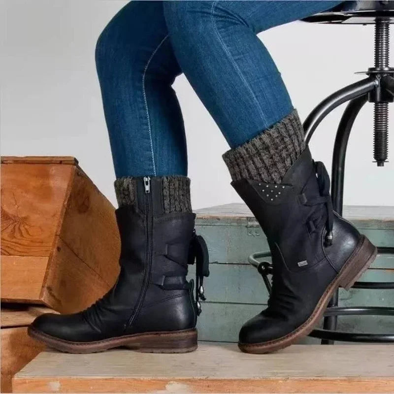 Winter Stiefelette Damen Warm Gefüttert | Komfort Rutschfest