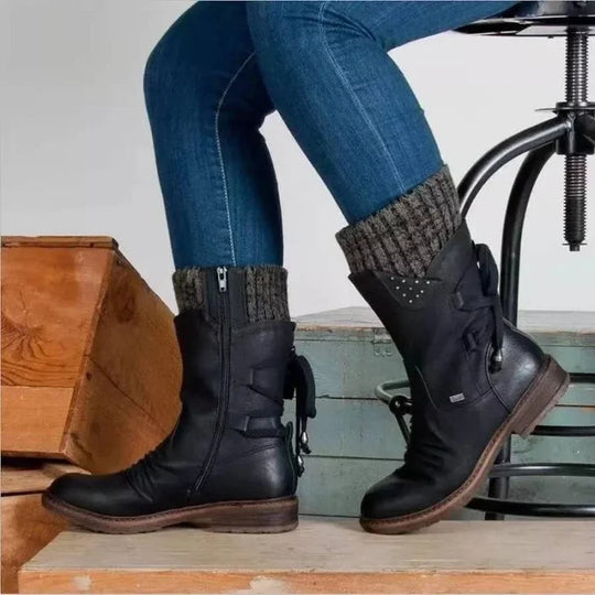 Winter Stiefelette Damen Warm Gefüttert | Komfort Rutschfest