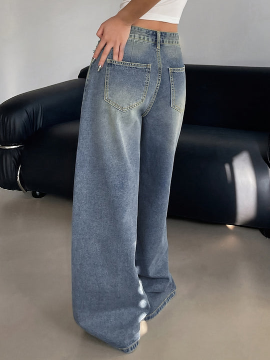 Baggy Jeans Damen | Locker Geschnitten Mit Weitem Bein