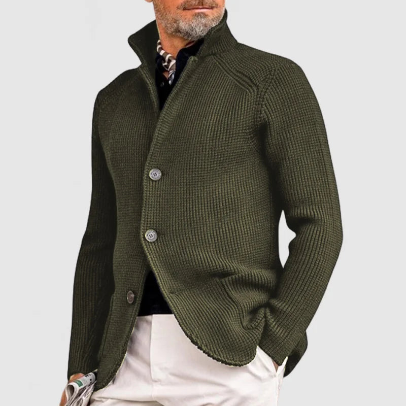 Herren Klassische Strickjacke | Taschen Und Knopfverschluss
