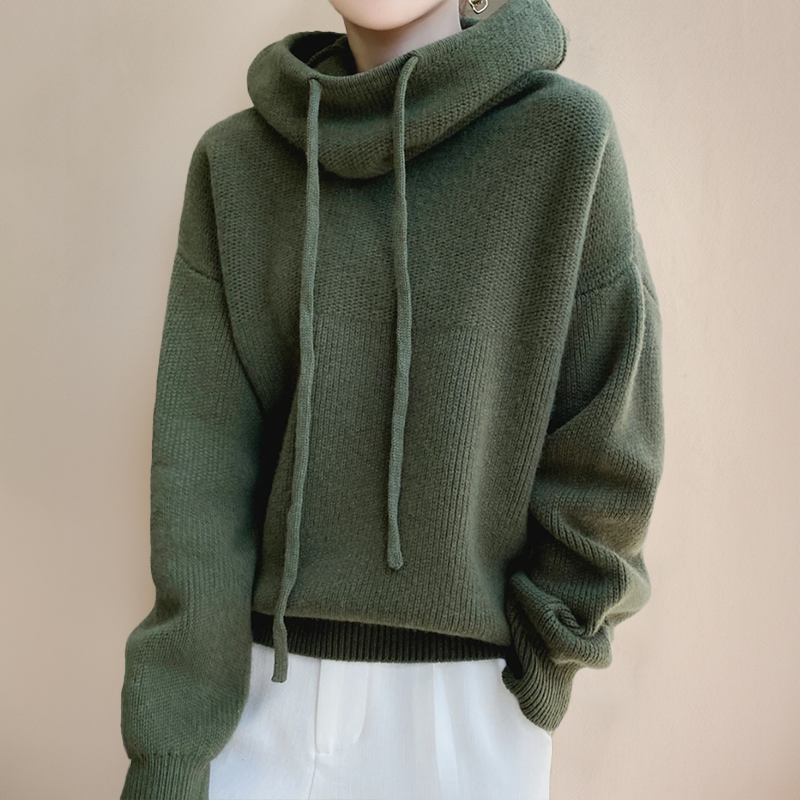 Rollkragen Pullover Mit Kordel Damen | Lässig & Gemütlich