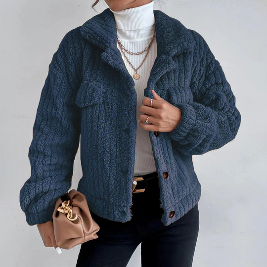 Damen Teddy Damen Mantel Kurz | Stylisch Komfortabel