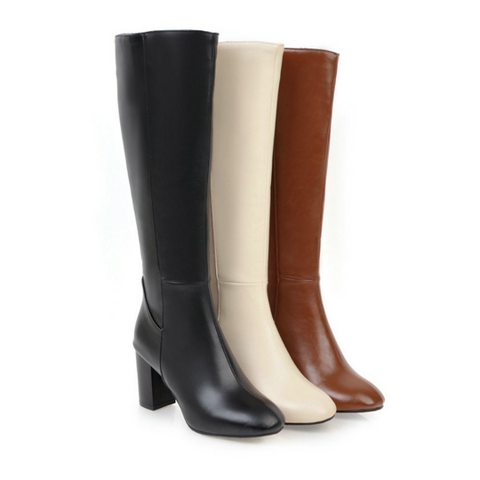 Damen Stiefel | Kniehoch elegant mit Absatz