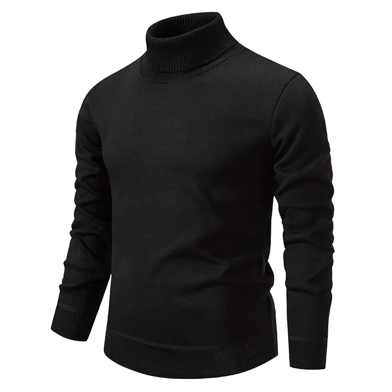 Einfarbiger Rollkragenpullover für Männer
