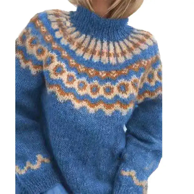 Norweger Grobstrickpullover Damen | Winter Langarm