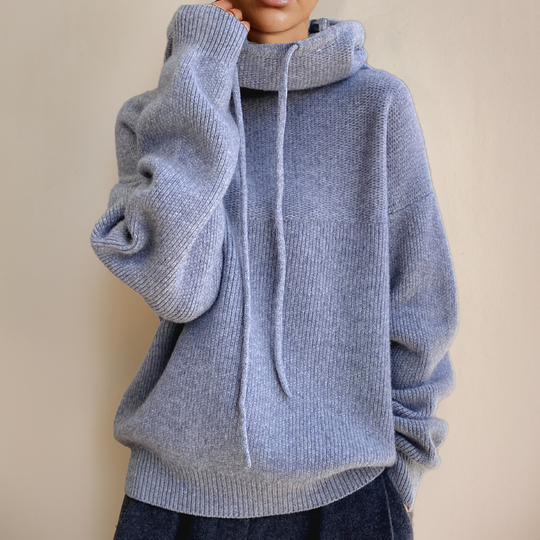 Rollkragen Pullover Mit Kordel Damen | Lässig & Gemütlich