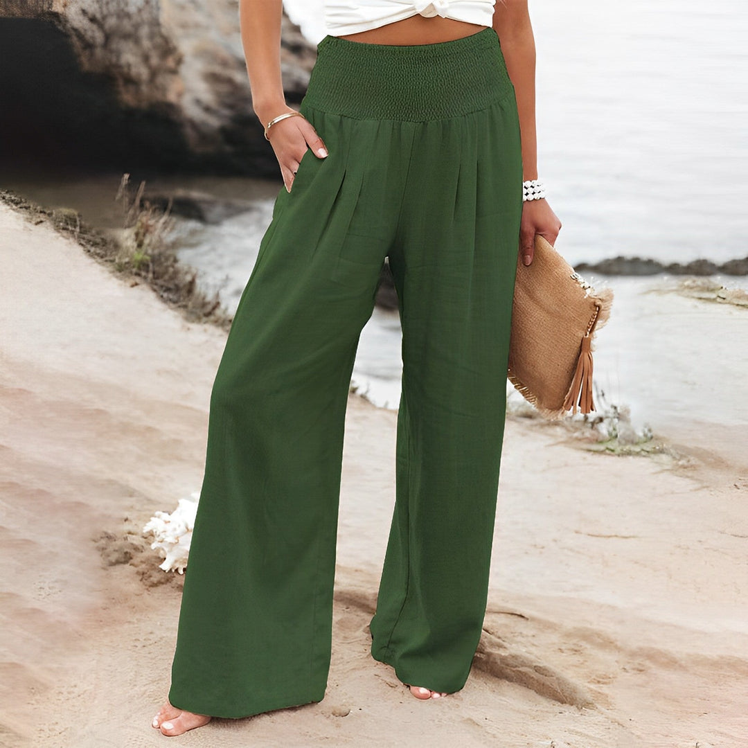 Elastischem Leinenhose für Damen