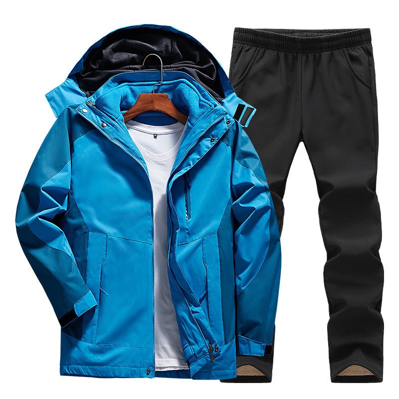 Winterjacke Damen Set | Gefütterte Kapuzenjacke mit Hose