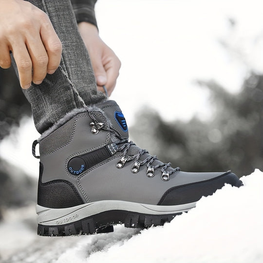 Winterschuhe Herren | Schnürstiefel Mit Hohem Schaft Und Innenfutter