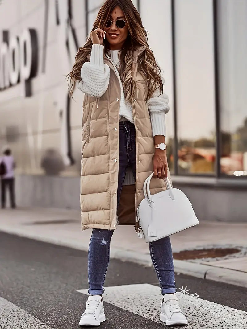 Ärmellose Jacke mit Kapuze für Frauen