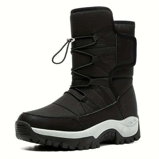 Winterschuhe Herren | Hohe Stiefel Mit Klettverschluss Und Kordelzug
