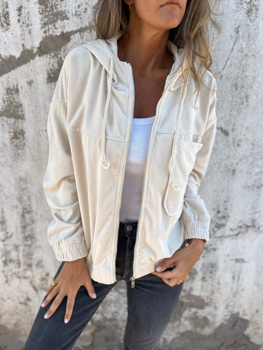 Jacke mit Kapuze und Reißverschluss für Frauen