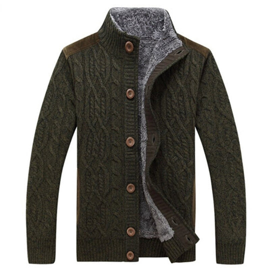 Warme Zopfstrickjacke für Männer