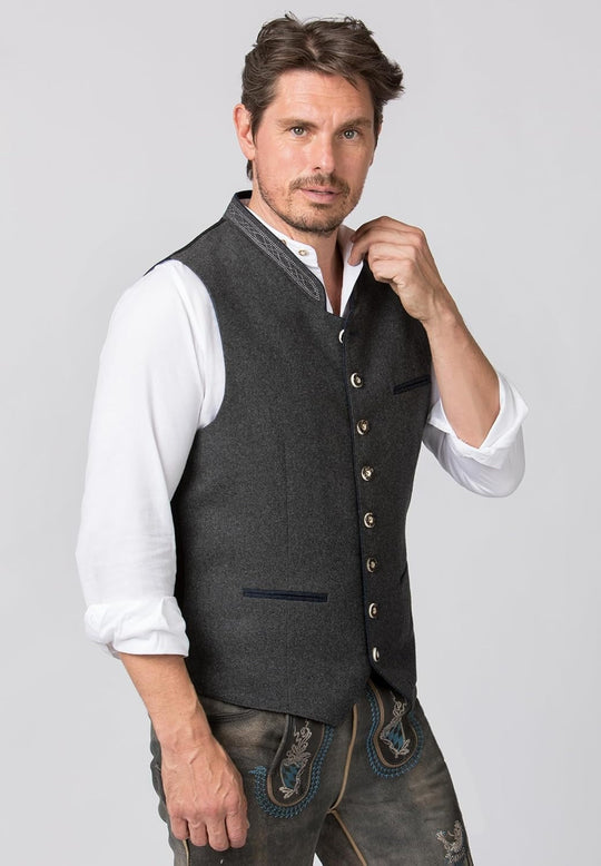 Herren Trachtenhemd | Elegantes Einreiher Vest