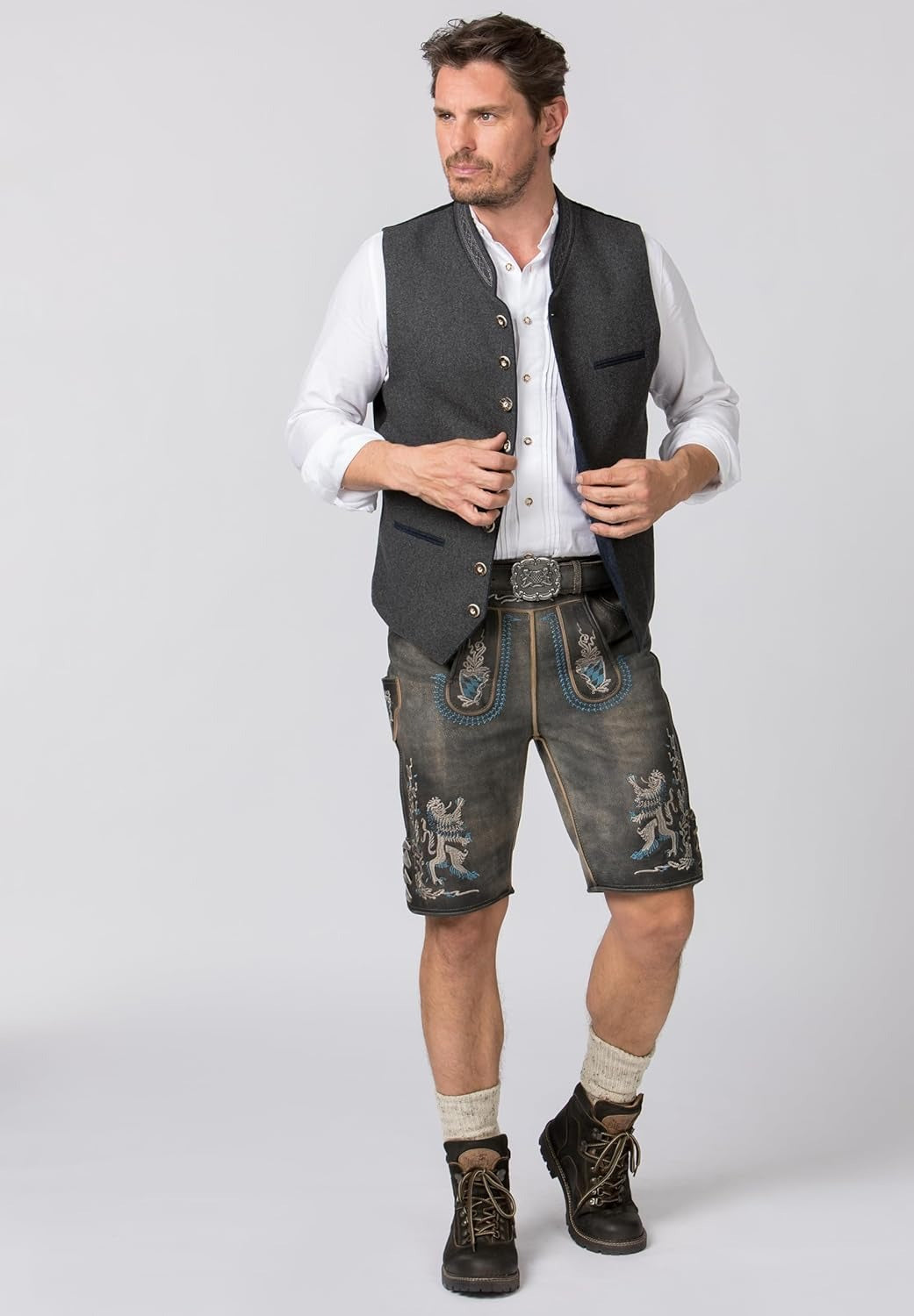 Herren Trachtenhemd | Elegantes Einreiher Vest