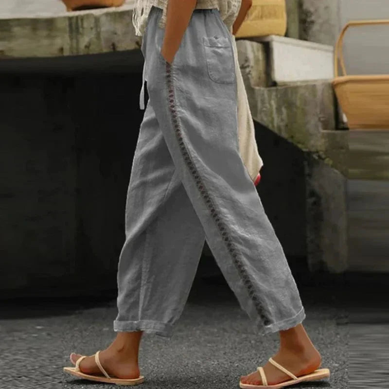 Leinen-Sommerhose für Damen
