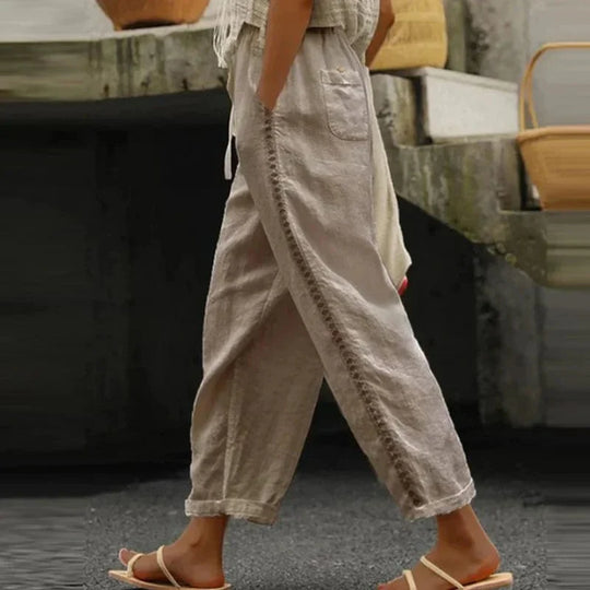 Leinen-Sommerhose für Damen