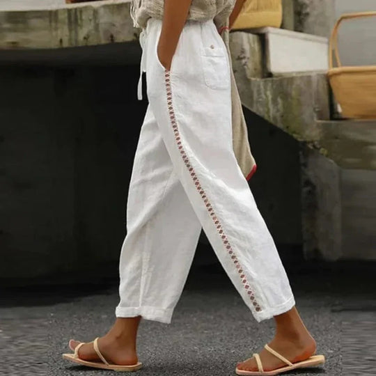 Leinen-Sommerhose für Damen