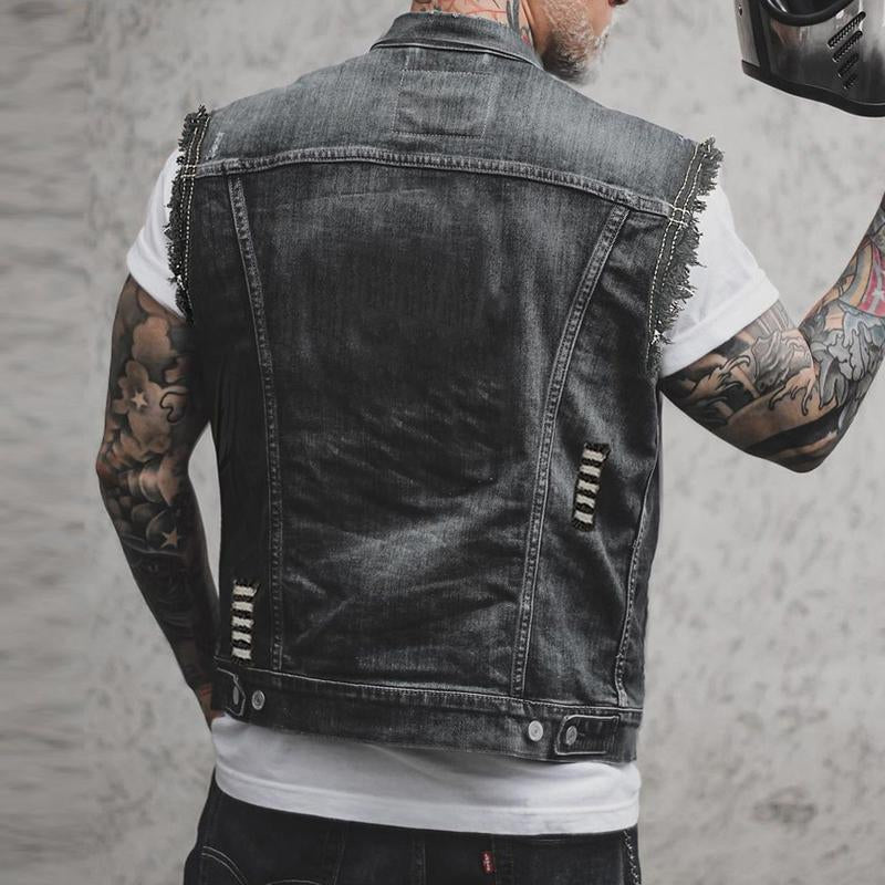 Weste Herren Im Vintage Look | Freizeitweste Ohne Ärmel Mit Taschen