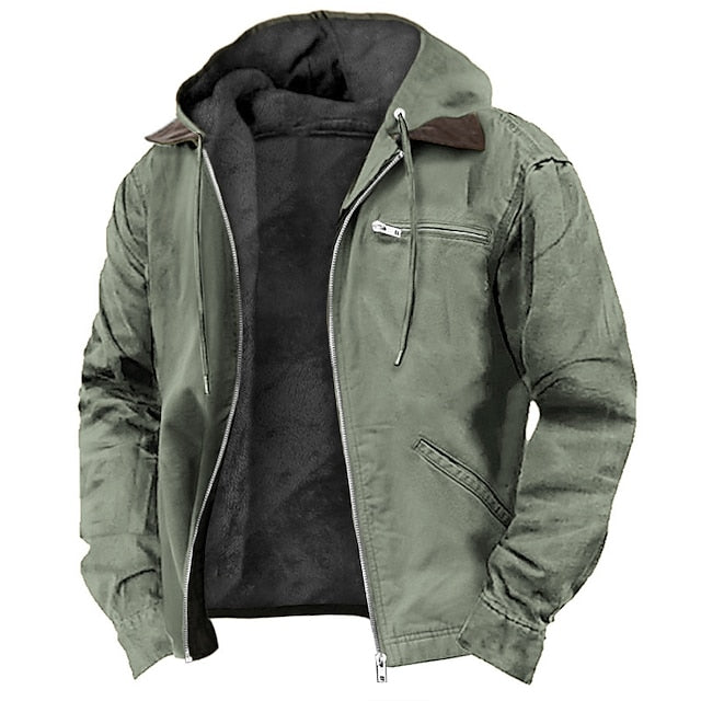 Herren-Winterjacke | Mit Kapuze, weichem Futter und Reißverschluss
