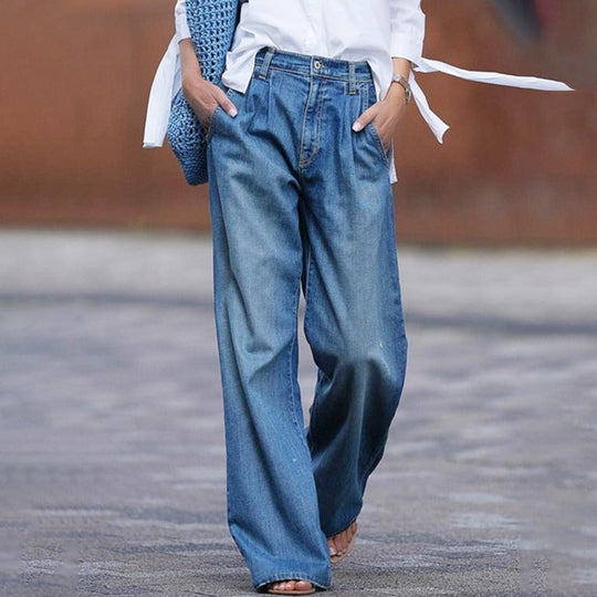 Damen Baggy Jeans Weit | High Waist & Entspannter Sitz
