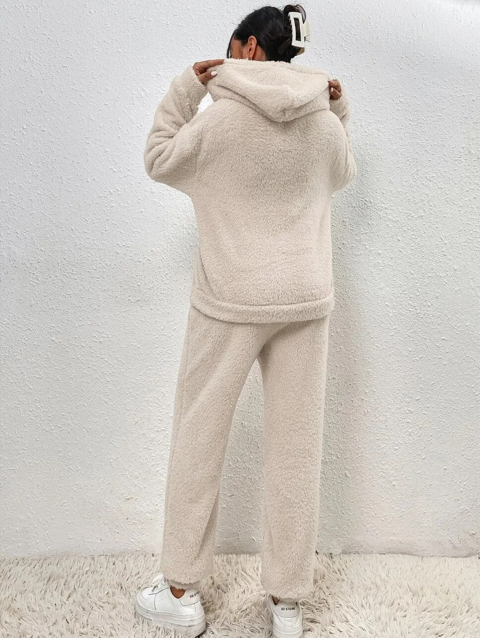 Damen Weiches Fleece Lounge-Set | Zweiteilig Gemütlich