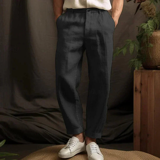 Sommer-Leinenhose mit Taschen für Männer