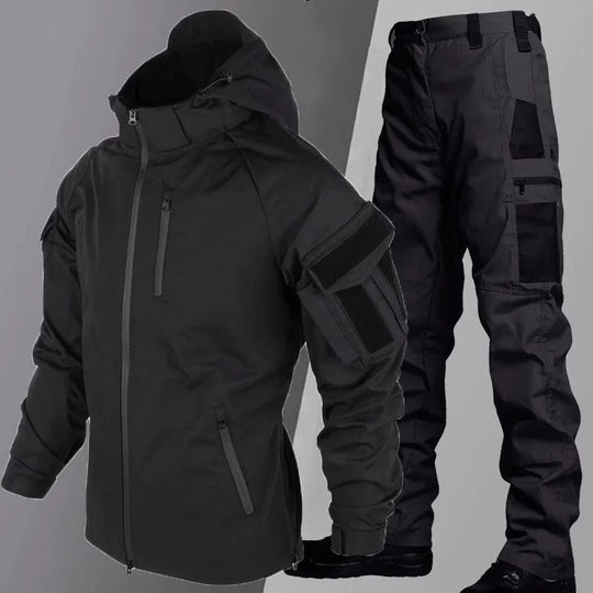 Herren Winterjacke und Hose im Set | Outdoor Design mit Kapuze und Reißverschluss