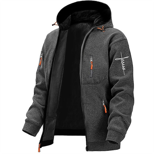 Jacke mit Reißverschluss und Reißverschlusstaschen für Männer