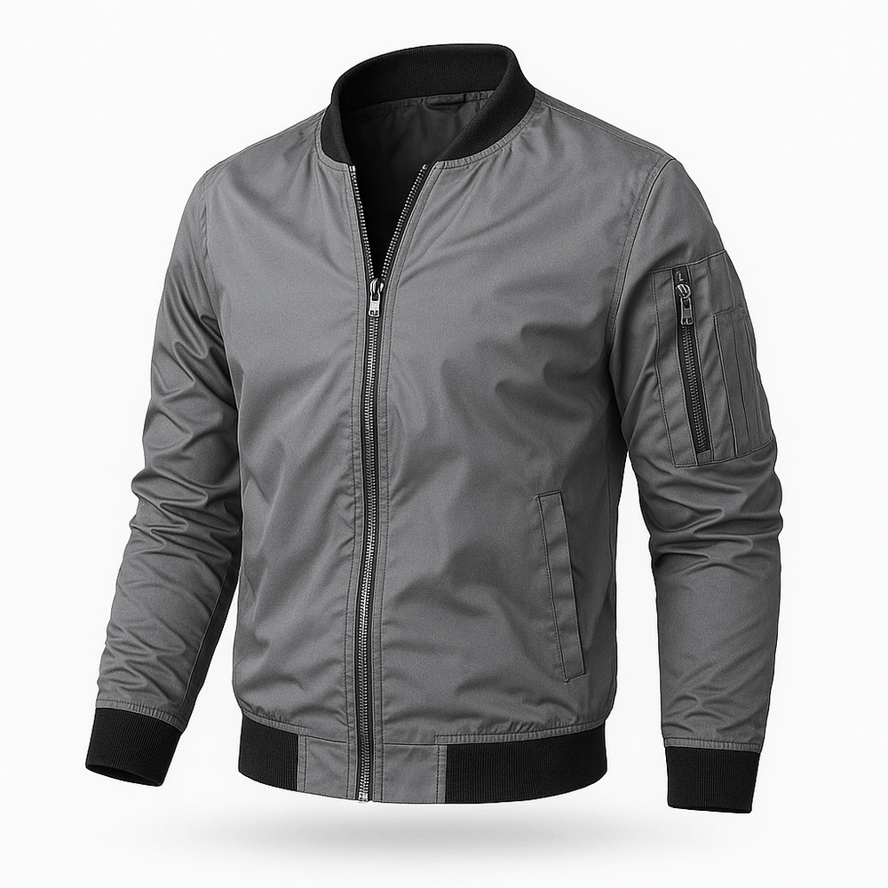 Herren Bomberjacke Leicht | Reissverschluss Jacke Freizeit